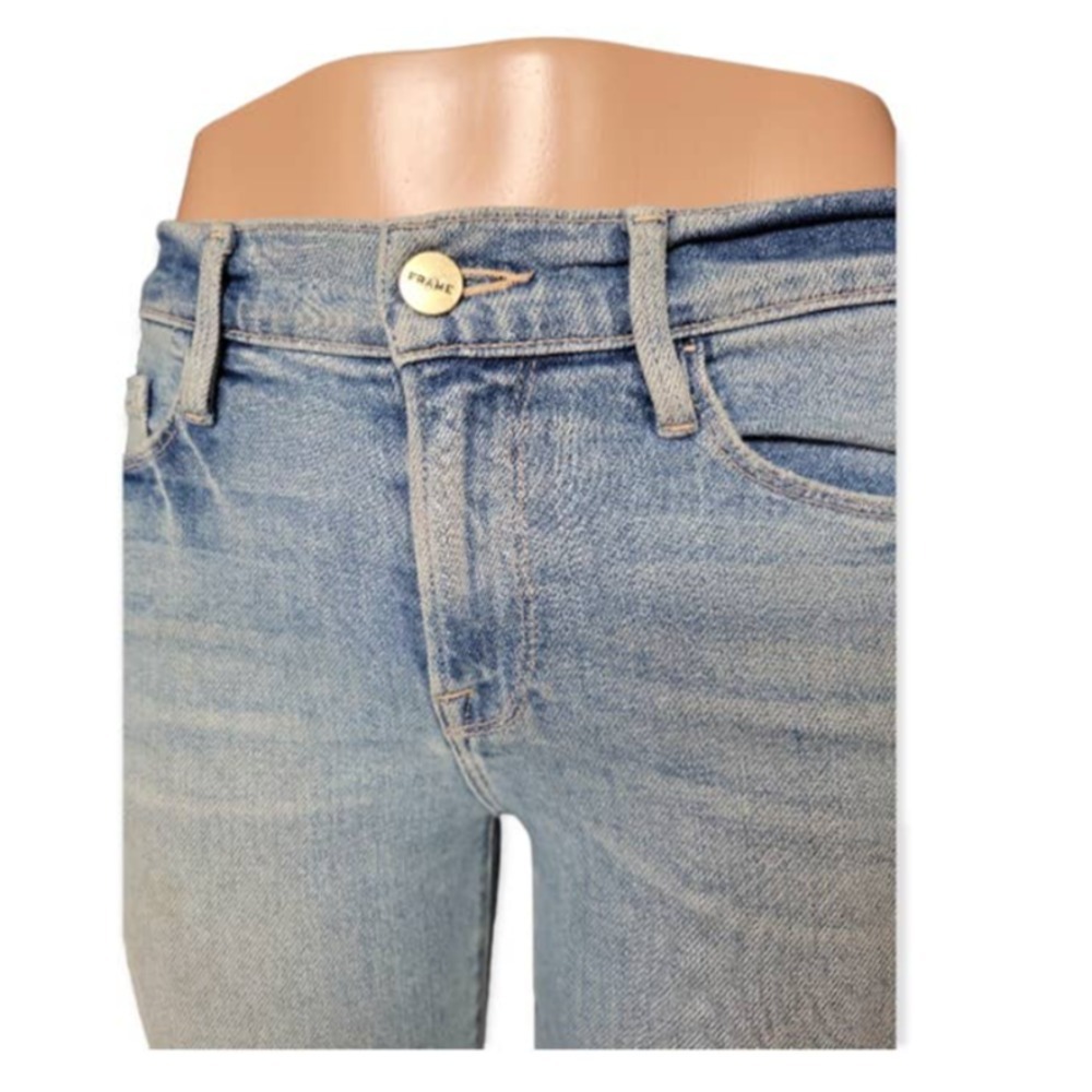 FRAME Designer Light Wash Crop Jeans Womens‎ 27 Casual Chic - Picture 4 of 8